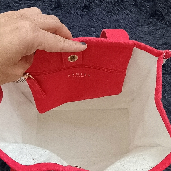 Radley London Red and White Dragon Tote Bag - Picture 3 of 5